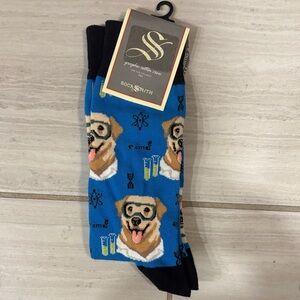 Blue Scientist Dog Men's Socks